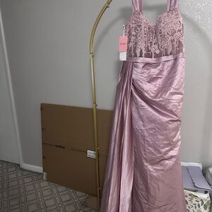 JJs House size 14 Pink Ruched Sleeveless Gown